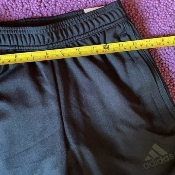 NWT Adidas soccer track training joggers skinny pants unisex black on black XS - Picture 7 of 10